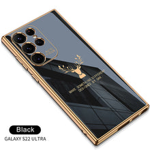 Load image into Gallery viewer, 2022 Luxury Deer Pattern Camera All-inclusive Electroplating Process Soft Case For Samsung Galaxy S22 Ultra Plus pphonecover
