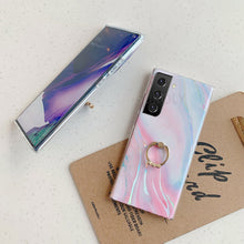 Load image into Gallery viewer, 2021 Laser Marble Pattern Ring Holder Protective Cover For Samsung S21 S20 S10 A72 A52 A42 A32 pphonecover
