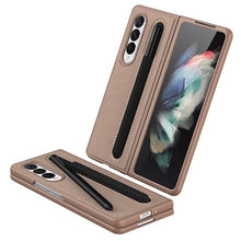 Load image into Gallery viewer, Luxury Leather Shockproof Pen Slot Case For Samsung Z Fold 3 5G pphonecover
