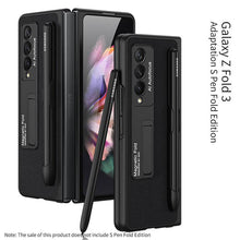 Load image into Gallery viewer, Luxury Leather Cover With Pen Slot Holder For Samsung Galaxy Z Fold 3 5G pphonecover
