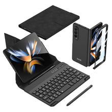 Load image into Gallery viewer, Bluetooth 3.0 Keyboard Magnetic Folding Bracket All-inclusive Leather Cover For Samsung Galaxy Z Fold3 Fold4 5G Come With keyboard+Holster Bracket+Phone Case+Capacitive Pen pphonecover

