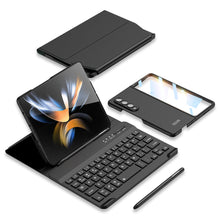 Load image into Gallery viewer, Bluetooth 3.0 Keyboard Magnetic All-inclusive Leather Cover For Samsung Galaxy Z Fold3 Fold4 5G Come With keyboard+Holster Bracket+Phone Case+Capacitive Pen pphonecover
