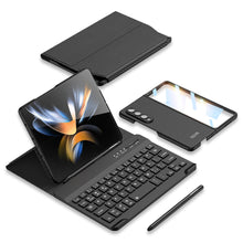 Load image into Gallery viewer, Bluetooth 3.0 Keyboard Magnetic All-inclusive Leather Cover For Samsung Galaxy Z Fold3 Fold4 5G Come With keyboard+Holster Bracket+Phone Case+Capacitive Pen pphonecover
