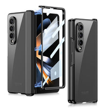 Load image into Gallery viewer, Magnetic Hinge Phantom Plating Cover With Back Screen Protector For Samsung Galaxy Z Fold 4 5G pphonecover
