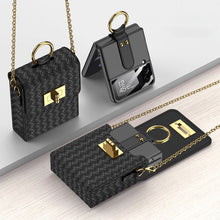 Load image into Gallery viewer, Luxury Leather Mini Phone Bag with Gold Chain For Samsung Galaxy Z Flip4 Flip3 5G
