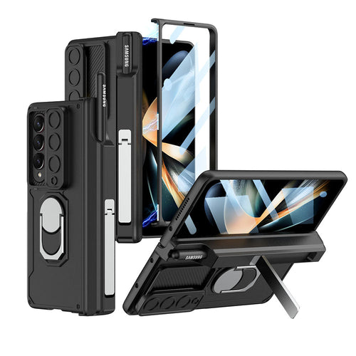 Magnetic Folding Armor Protective Case For Samsung Galaxy Z Fold 4 5G With Back Screen Protector pphonecover