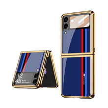 Load image into Gallery viewer, Limited Edition Luxury Plating Frame Anti-knock Protection Glass Case For Samsung Galaxy Z Flip3 pphonecover
