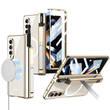 Load image into Gallery viewer, Galaxy Z Fold4 | Magnetic Magsafe Metal Bracket S Pen Slot Case with Glass Film
