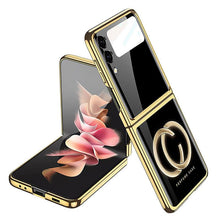 Load image into Gallery viewer, Luxury Perfume Plating Frame Anti-knock Protection Glass Case For Samsung Galaxy Z Flip3 pphonecover
