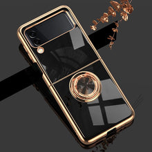 Load image into Gallery viewer, Luxury Electroplating Magnetic Ring Bracket Protective Cover for Samsung Galaxy Z Flip 3 pphonecover
