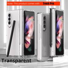 Load image into Gallery viewer, Samsung Galaxy Z Fold4 Hinge Case with Pen Slot Holder Hinge Case with Front Screen Glass Film pphonecover
