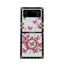 Load image into Gallery viewer, Luxury Butterfly Pattern Ring Holder Protective Case For Samsung Galaxy Z Flip4 Flip3 5G pphonecover
