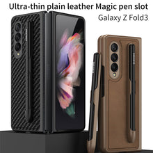 Load image into Gallery viewer, Luxury Leather Cover With Velcro Pen Slot For Samsung Galaxy Z Fold 3 5G pphonecover
