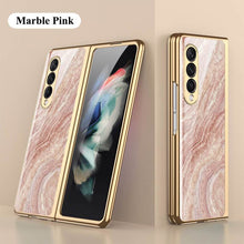 Load image into Gallery viewer, Luxury Marble Glass Case For Samsung Galaxy Z Fold 3 5G pphonecover
