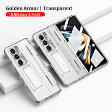 Load image into Gallery viewer, Plated Galaxy Z Fold5 Case with Front Screen Protector &amp; Flat Hinge Protection &amp; Hidden Stand
