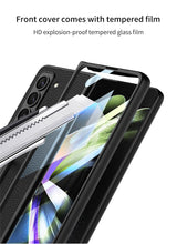 Load image into Gallery viewer, Leather Samsung Galaxy Z Fold5 Case With Film Kickstand
