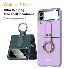 Load image into Gallery viewer, Original Back Screen Glass Matte Hard Cover With Finger-Ring For Samsung Z Flip3 5G pphonecover
