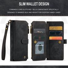 Load image into Gallery viewer, Samsung Galaxy Z Fold4 5G Wallet Case With Lanyard Strap Wristlet Zipper Card Holder Case pphonecover
