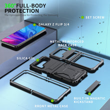 Load image into Gallery viewer, Aluminum Alloy Heavy Duty Military Protection Case For Samsung Galaxy Z Flip4 5G pphonecover
