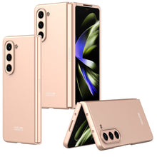 Load image into Gallery viewer, Electroplated Slim Samsung Galaxy Z Fold 5 Case with Front Screen Tempered Glass Protector
