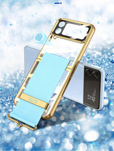 Load image into Gallery viewer, Electroplated Transparent Samsung Galaxy Z Flip4 Hard Cover with Strap pphonecover
