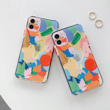 Load image into Gallery viewer, 2021 Colorful Clear Graffiti Soft Phone Cases for iPhone 12 11 Pro Max X XS XR 7 8 Plus pphonecover
