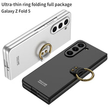 Load image into Gallery viewer, Electroplated Slim Samsung Galaxy Z Fold 5 Case with Front Screen Tempered Glass Protector &amp; Ring
