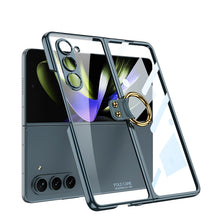 Load image into Gallery viewer, Transparent Samsung Galaxy Z Fold5 Plated Phantom Case with Exclusive Ring

